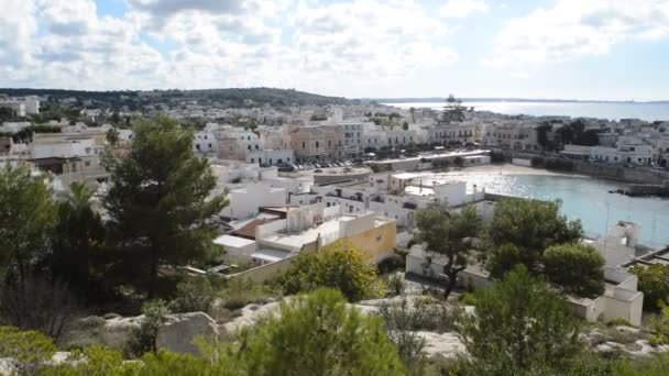 Panorama Avec Vue Sur Santa Maria Bagno Dans Les Pouilles — Video