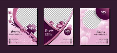 Güzellik işi broşürü tasarım şablonu