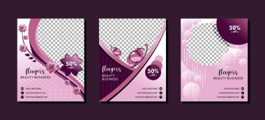 Güzellik işi broşürü tasarım şablonu