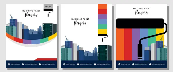 Duvar boyası ya da boya işi için boş el ilanı tasarımı