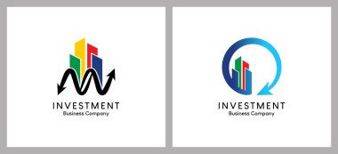 Yatırım ve iş simgesi vektör illüstrasyon logo tasarımı