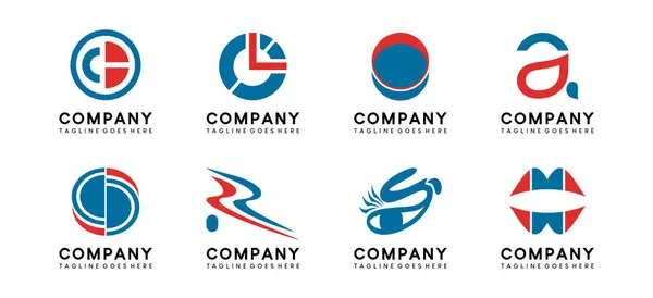 Vektör yaratıcı şirket logosu koleksiyonu