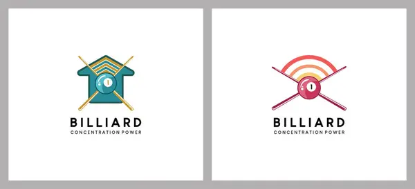 Basit vintage tarzında bilardo logosu tasarımı