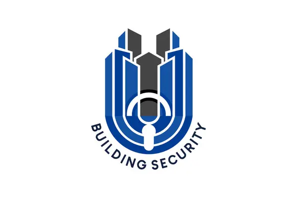 Güvenlik logosu dizaynı oluşturuluyor, u harfi ile kalkan vektör çizimi oluşturuluyor