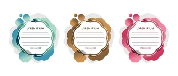 Not boku biçiminde farklı renklerde boş bilgi şablonu tasarımı