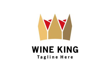 Şarap kralı logosu tasarımı.