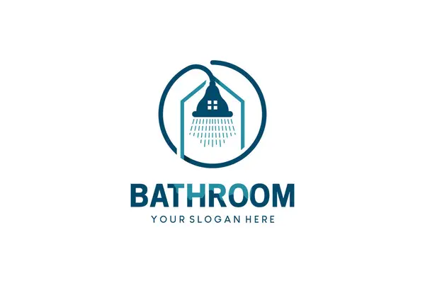 Ev simgesi sembollü akan su banyosu logosu tasarımı