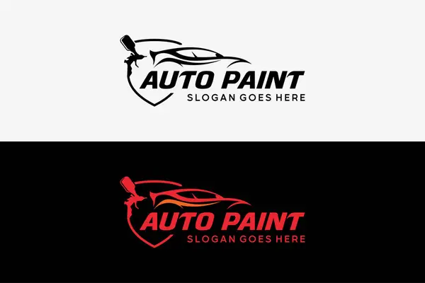 Otomatik boyama logosu şablonu, araba gövdesi boyama logosunun vektör çizimi
