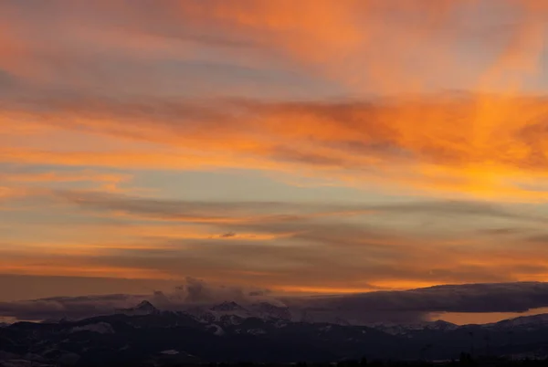Impresionante Puesta Sol Bozeman Montana — Foto de Stock