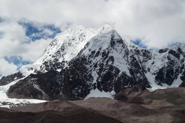 Gletser Dan Puncak Gunung Andes — Stok Foto