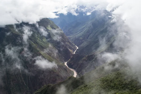 Stock image River winding through a Peruvian valley