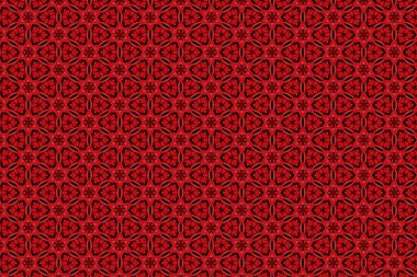 Vektör kusursuz desen. Kırmızı ve beyaz renklerle arka plan tekrarlanıyor. modern geometrik desen.