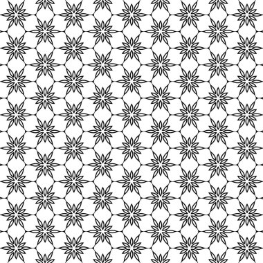 Kusursuz desen, siyah ve beyaz, modern stil geometrik şekiller, vektör illüstrasyonu