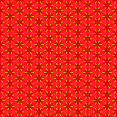 kırmızı soyut geometrik desen, yeşil arkaplanda pürüzsüz desen