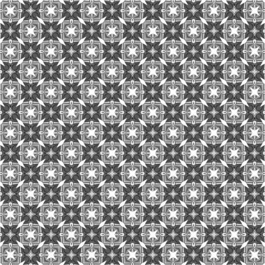 Siyah ve beyaz geometrik şekilli kusursuz desen. vektör illüstrasyonu.