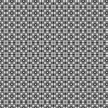 Soyut siyah ve beyaz süs desenli vektör çizimi