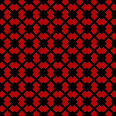 Kırmızı ve siyah desenli. Soyut vektör arkaplanı. Duvar kağıtları, tekstil ve kumaşlar için kusursuz doku