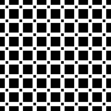 Siyah ve beyaz karelerden oluşan geometrik şekilsiz desen. vektör illüstrasyonu