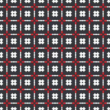 Geometrik şekillerin kusursuz deseni, vektör illüstrasyonu