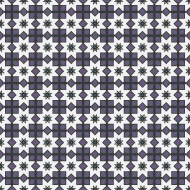 Geometrik süslemeli vektör deseni. Kusursuz tasarım dokusu