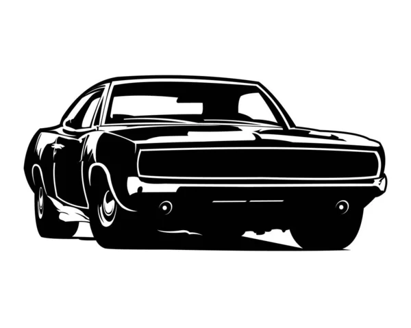 American Muscle Car Ilustración Vectorial Aislado Mejor Para Industria Empresa — Archivo Imágenes Vectoriales