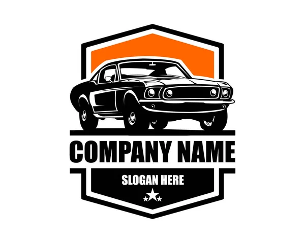 Melhor Logotipo Carro Músculo Ford Mustang 429 Para Emblema Emblema — Vetor de Stock