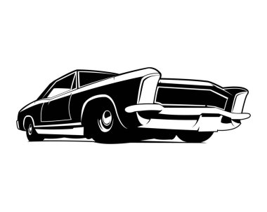 Logo, rozet, amblem ve simge için en iyi Chrysler kaslı arabası. izole edilmiş beyaz arkaplan