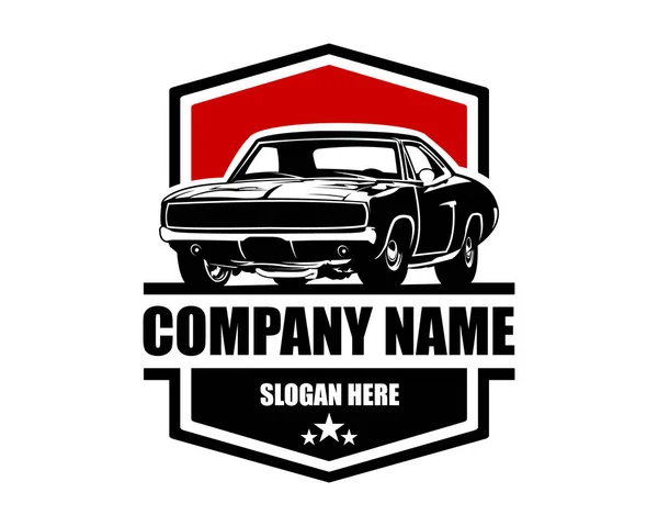 Dodge Charger Araba Logosu Beyaz Arka Planda Izole Edilmiş Araba — Stok Vektör