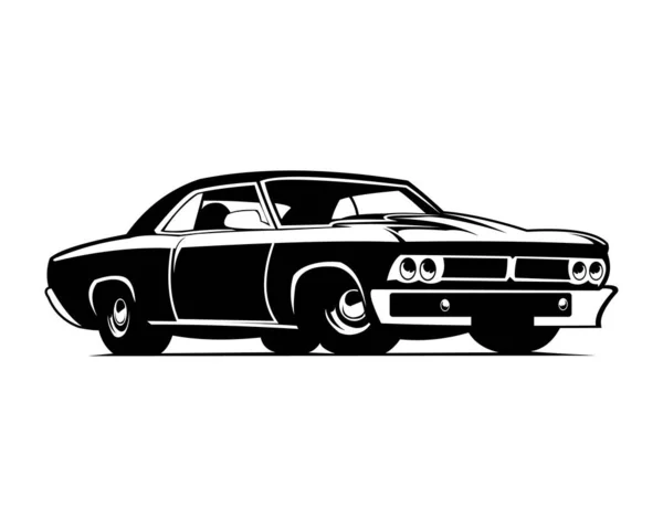 1961 Старий Автомобіль Ізольований Білому Тлі Найкраще Значків Емблем Іконок — стоковий вектор