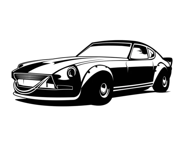 Японский Классический Спортивный Автомобиль Изолирован Белом Фоне Лучше Подходит Логотипов — стоковый вектор
