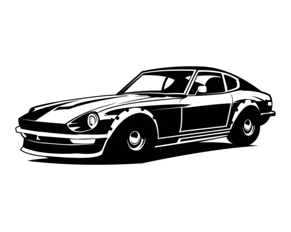 Giapponese Auto Sportive Classiche Logo Isolato Uno Sfondo Bianco Vista — Vettoriale Stock