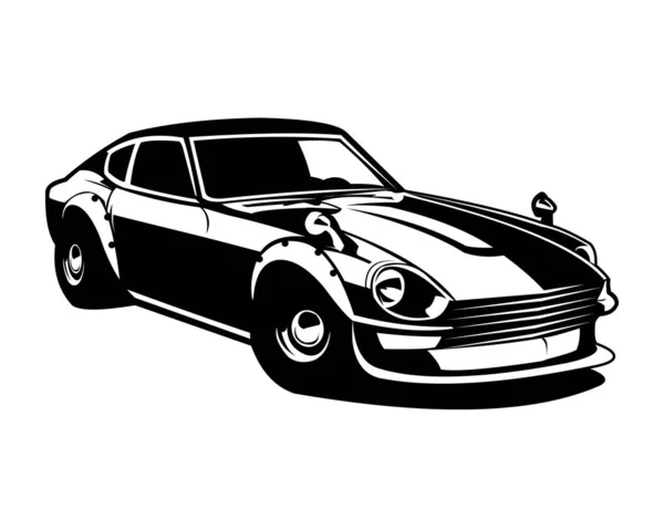 日本经典跑车隔离在白色背景图上 矢量插图可在Eps 最适合汽车工业 标志和图标 — 图库矢量图片