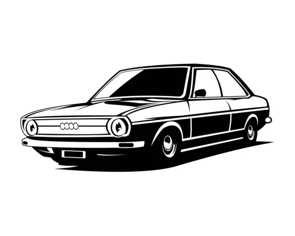 1970 Clássico Japonês Esporte Carro Isolado Fundo Branco Vista Lateral — Vetor de Stock