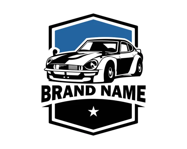 Японский Классический Логотип Спортивного Автомобиля Изолирован Белом Фоне Векторная Иллюстрация — стоковый вектор