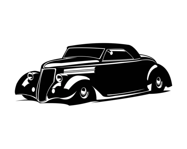 Velho Clássico Vintage Retro Carro Isolado Fundo Branco Melhor Vista — Vetor de Stock