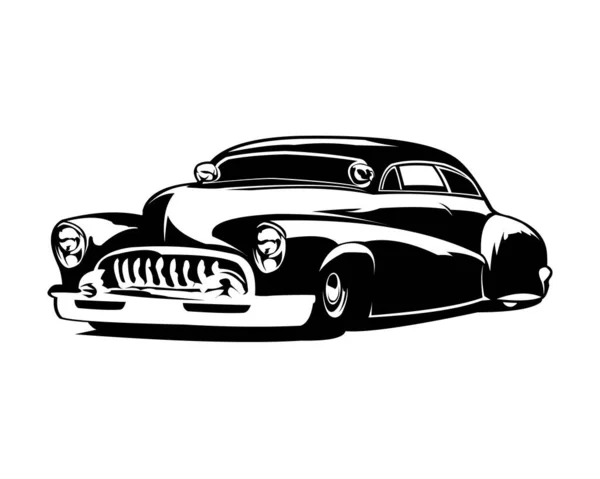 Old Classic Vintage Retro Car Isolated White Background Best Side — Stock Vector