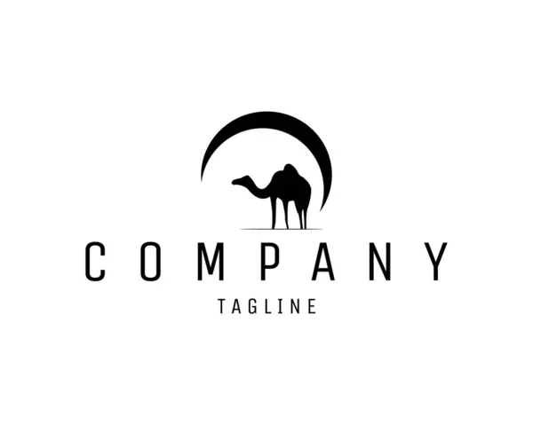 Верблюжий Півмісяць Ізольований Білий Вид Боку Найкраще Логотипу Значка Емблеми — стоковий вектор