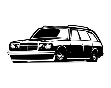 American classic muscle car. isolated white background view from side. Best for badge, emblem, icon, sticker design. available eps 10.