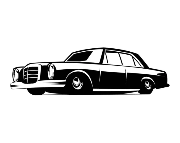Luxury Vintage Car Silhouette Logo Vector Concept Isolated Badge Emblem — стоковый вектор