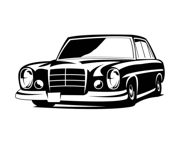 Luxury Vintage Car Logo Vector Illustration Emblem Design White Background — стоковый вектор