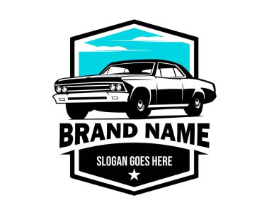 Chevrolet kaslı araba logosu silueti. yalıtılmış beyaz arkaplan görüntüsü. Rozet, amblem, simge, çıkartma tasarımı için en iyisi. Araba endüstrisi. 10 OS içinde kullanılabilir.