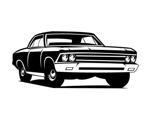 Samochód Mięśniowy Chevroleta Projekt Wektora Sylwetki Najlepszy Plakietkę Logo Godło — Wektor stockowy