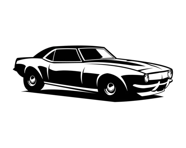 Chevrolet Muscle Car Logo Isolated White Background Side View Best — 图库矢量图片