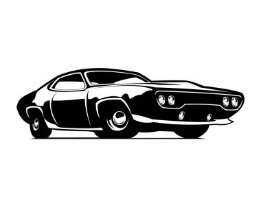 chevrolet muscle car premium vector design. isolated on white background side view. Best for logos, badges, emblems, icons, car industry and available in eps 10. clipart