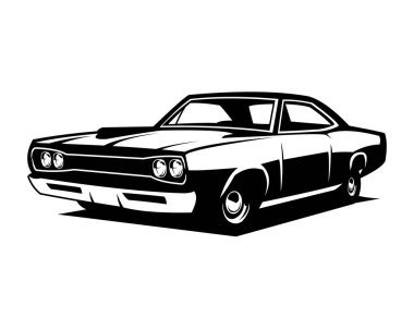 vintage chevrolet muscle car silhouette vector design. isolated white background view from side. Best for logo, badge, emblem, icon, sticker design. available in eps 10.