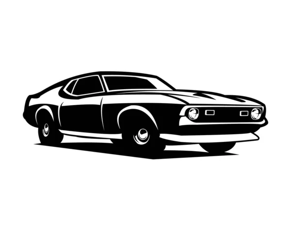 Преміум Броду Mustang Mach Автомобіль Векторна Бічна Ілюстрація Ізольована Найкраще — стоковий вектор