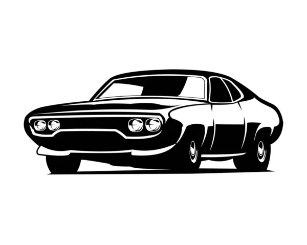 1997 Plymouth Gtx Car Isolated White Background View Front Best — Stock Vector