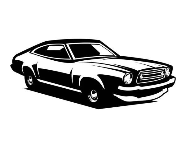 Vintage Car Dodge Super Bee 1969 Silhouette Design Vector Illustration — Stock Vector