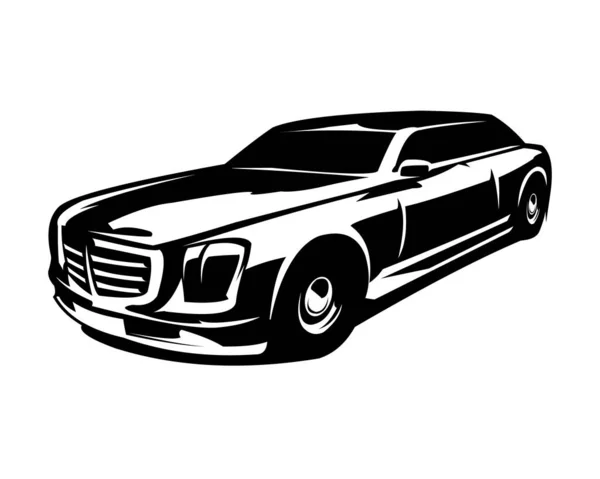Bentley Mulsanne 옆에서 보이는 고립된 아이콘 스티커 디자인에 적합합니다 Eps — 스톡 벡터