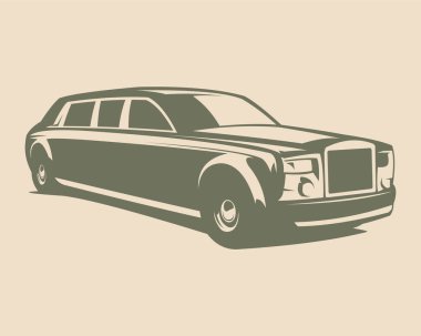 Rolls-Royce Hayalet vektör tasarım logosu. Beyaz bir arka plan tarafından destekleniyor ve çarpıcı bir günbatımı ile karşımıza çıkıyor. Logo, rozet, amblem, simge, çıkartma tasarımı için en iyisi. 10 OS içinde kullanılabilir